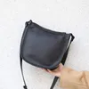 Evening Bags Korean Style Women Bucket Crossbody 2023 Vintage Minimalist Leisure Shoulder Ladies Semi Circle Handbags