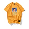 Männer T-shirts Herren Lustige Kleine Mädchen Gedruckt 2023 Sommer Form Gelb Weiß Kurzarm Baumwolle T-shirts Männer Streetwear Casual T-shirts