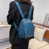 School Bags High Quality Waterproof Solid Color Leather Women Backpack College Style Travel Rucksack For Teenage Girl Boys