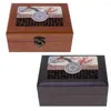 Jewelry Pouches Solid Wooden Bracelet Necklace Storage Box - Vintage Keepsake Wood Display Case