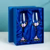 Wine Glasses Two Glass Gift Box Creative Personality Goblet Crystal Enamel