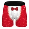 Underpants Sexy Red Underwear Briefs Bikini Mens Funny Christmas Xmas Casual Boxer Shorts Panties Male 2XL