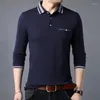 Polos pour hommes PEVSN Hommes Polos Summer Fashion Manches longues Coton MaleTops Tees Para Hombre Marque Vêtements 5XL YA908