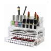 Boîtes de rangement 5 Styles Transparent En Plastique Maison Tiroir Bureau Boîte De Bureau Organisateur Effacer Acrylique Maquillage Maquillage Organisateur Pour Cosmétique