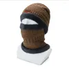 Berretti 2023 inverno caldo cappello lavorato a maglia uomo donna ispessimento esterno più velluto sciolto con sciarpa maschera da sci
