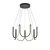 Pendant Lamps Simple Living Room Design Sense U-shaped Chandelier Nordic Personality Bedroom Restaurant Designer Model Lighting