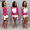 Tracksuits voor dames Vazn Aankomst 2023 Zomer 3Colors Sexy Beach Lady Set Kort mouw kleurrijke High Street Special 2 Pieces