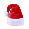 Dekoracje świąteczne czapki premium zagęszczone i powiększone dorosłym pluszowym złotym kulą Santa Hat
