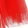 Jupes 2023 Femmes Rouge Sexy Jupe Plissée Slim Fit Cinq Couches Tulle Maille Casual Prom Party De Mariage Mi Longueur Rétro Robe Jupon