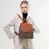 Schultaschen 2023 Mode Leopard Leder Frauen Rucksack Hohe Qualität Weibliche Damen Student Tasche Mädchen Casual