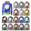 Großhandel druckbare Sublimation leere Hoodies Polyester Farbstoff Pullover Pullover Faux Bleach Print individuelles Logo Bleach Hoodie bb0124