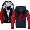 Men's Hoodies Mens Fun Sunset Ocean Beautiful Girl Print Sleeve Zipper Winter Jacket Sweatshirts Long Style Thicken Coat