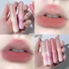 Lip Gloss 6 Colors Red Mud Glaze Velvet Matte Clay Waterproof Long-lasting Non Stick Cup Tint Makeup