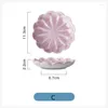 Plates 8 Colours Japanese Korea Kiln Variable Lotus Leaf Dish Vinegar Pot Barbecue Flavor Ceramic Sweets 1pc