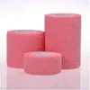 Nail Art Kits 3 Roll Cotton Self Adhasive Elastic Wrap Gauze Bandage Fbric 7.5cm Multi Color