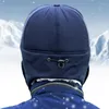 Bérets extérieur chaud fausse fourrure hiver chapeaux pour hommes femmes oreille rabat casquette Ski masque neige thermique doux coupe-vent froid casquettes