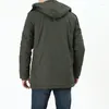 Hommes vers le bas hommes mode hiver veste hommes vêtements d'extérieur décontractés vestes coupe-vent Parkas grande taille velours chaud manteau Y