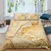 Ensembles de literie motif marbre imprimé housse de couette simple double double roi complet housses de couette avec taie d'oreiller pas de drap de lit