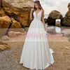 Vestido de noiva Deep Spaghetti Strap A-Line Dresses para Brida Sleeveless Longe Tribunal Retro Tribunal Vestidos de noiva 2023