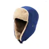 Boinas de lã térmica Hat Hat Protection Não alergênico Inverno ouvido ao ar livre russo