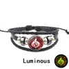 Bedelarmbanden Liminous genhin impact armband game oog van god vuur snap knoop sieraden meerlagige weefsel voor mannen vrouwen