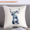 Yastık Geometrik Karikatür Baskı Kapağı Nordic Styles Sofa Yatak Otomobili Koltuk Dekoru için Yaratıcı Fırçalanmış Yastık Kılıfı atış Kapakları