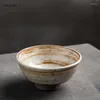 Piatti Stile giapponese Piedi alti retrò Ciotola in ceramica Utensili da cucina per la casa Noodles Zuppa Riso Porridge Stoviglie Forniture per la cucina