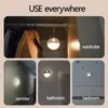Gece Işıkları Hareket Sensörü LED Işık Kablosuz Dolap Lambası Pil Powered Mıknatıs Duvar Yatak Odası Merdivenleri Dolap Dolap