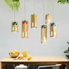 Pendant Lamps Wooden LED Lights For Dining Room Colorful Children HangLamp Wood Lampshade Suspension Lighting Bulbs Free