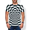 Herr t-skjortor 3d dynamisk bild t-shirt män rörande effekt tryck tshirts manlig sommartröja andningsbara topp tees yr par kostymkläder