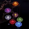 Candle Holders 7 Colors Crystal Lotus Crafts Candlestick Candelabra Wedding Decor Ornaments Home Bar Party Decoration Gifts