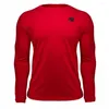 Men's T Shirts Fitness Sporty Long Sleeve Shirt Men Gyms Bodybuilding Workout Skinny Cotton Print T-shirt Male Autumn Casual Tee Tops