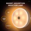 Night Lights 1PC LED Human Body Induction Light Motion Sensor Lamp Children's Gift USB Charging Bedroom Decoration Warm L