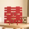 Decorazione per feste 4x Centrotavola per matrimonio con carattere Xi, centrotavola rosso cinese