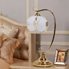 Bordslampor europeiska retro glas led lamp cottageecore heminredning kontor sovrum sovrum land loft skrivbord läsning belysningsarmaturer