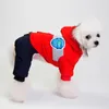 犬のアパレル2023ジャンプスーツ冬の暖かい服フード付き厚い綿チワワ用ソフトファーフッドパピージャケット服