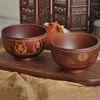 Bowls Salad Bowl Wooden Rice Noodle Solid Wood For Soup Dipping