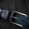 Belts Men Leather Belt Blue/black/green/brown Male Waist Casual High Quality 100-130CMBelts