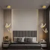 Pendellampor fjäril ledande hängande ljuskrona nordisk sänglampa modernt sovrum ljus lyx restaurang vardagsrum dekoration