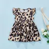 Girl Dresses NABINA BAMBINO FASHIT IL Leopard Abito Leopard Casici Casualmente Terra Terna una linea Shorts Inner Shorts Primer