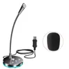 Microphones Wired Home PC Laptop Computer Microphone Studio Streaming Plug And Play Universal Flexible Gooseneck Desktop Office Meeting