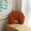 Oreiller Style nordique Ins chaise de bureau dos lombaire mignon en peluche canapé coussins doux élastique décor S hiver