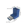 Dock Station Hot USB Male to Female Left Angle 90 -graders Turn Adapter USB3.0 Elbow Adapter Plug