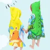 Towel Children's Lovely Bathrobe Beach Hooded Cape Cartoon Printed Towels Bathroom Baby Bath Tub Set Home