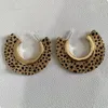 Boucles d'oreilles créoles UJBOX en cuir, poils de cheval, Grain de lait, léopard pour femmes, alliage métallique, accessoires de bijoux de fête de mariage, vente en gros en vrac