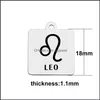 Charms Trendy 304 Stainless Steel Square Shape 12 Constellations Zodiac Sier Bracelet Necklace Pendant Accessories Jewelry For Women Dhce2