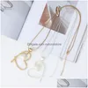 Hanger kettingen bruidsmeisje cadeau 2022 hangers lange ketting hartvorm parel ketting bff drop levering sieraden dhmo0