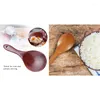 Dinnerware Sets 1X Teak Wood Spoon Natural Solid Rice & 4Pieces Spoons 21.5Cm Wooden Paddle Versatile Serving