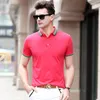 Heren Polos Mens Polo Shirt 2023 Zomer Male Male Korte Mouw Fashion Casual Slim Fit Ademblage Men Business