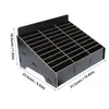 Hooks 1Pc Cell Phone Management Box Wooden Multi-grid Storage (Black)